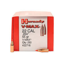 Hornady .224/ 22Cal 55gr V-MAX Bullets (500 Rounds)