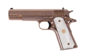 Colt Government .38 Super, 5” bbl, Bright Stainless, Rose Gold, Model O