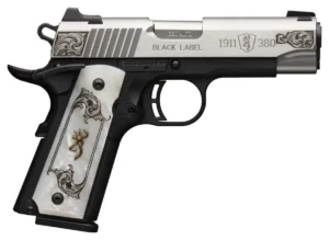 Browning 1911-380, Medallion Stainless Engraved .380 ACP, 3.625″