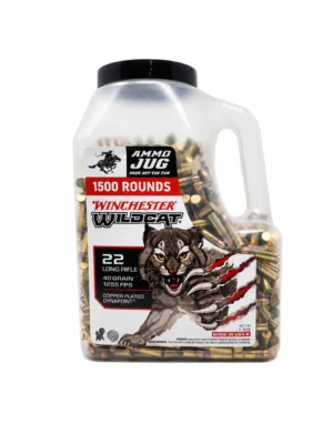 Winchester Wildcat Ammunition – 22 Long Rifle – 40 Grain Copper Plated Dynapoint – 1500 Rounds