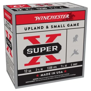 Winchester Super X Shotgun Ammo #4 – 1.25 oz HB 12 ga (125 rounds)