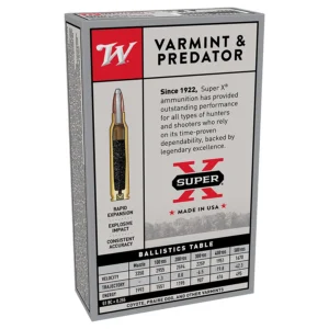 Winchester Super X Varmint JSP .243 Win Rifle Ammunition 80GR (100 rounds)