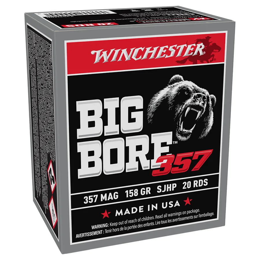 Winchester Big Bore Soft Jacketed Hollow Point Pistol Ammunition .357 Mag 158GR (100 rounds)